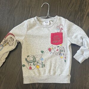 Disney Toy Story Light Gray Holiday Kids Sweatshirt